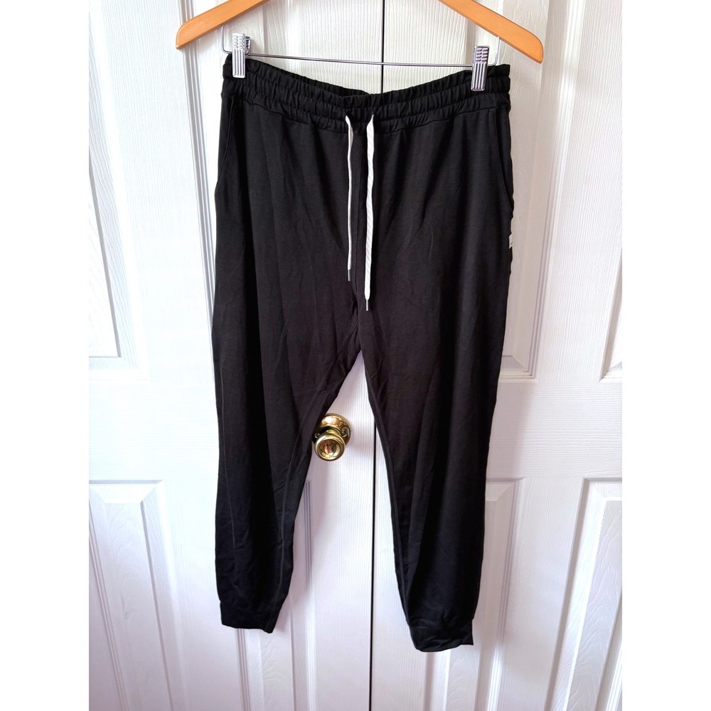 vuori Black Heather "Dreamknit" Performance Mid-Rise Cropped Jogger Pants M